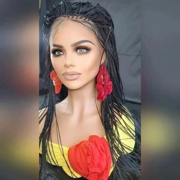 100% Handmade Micro Millions Braided wigs black wig,  NWT,  yassine - Picture 16 of 17